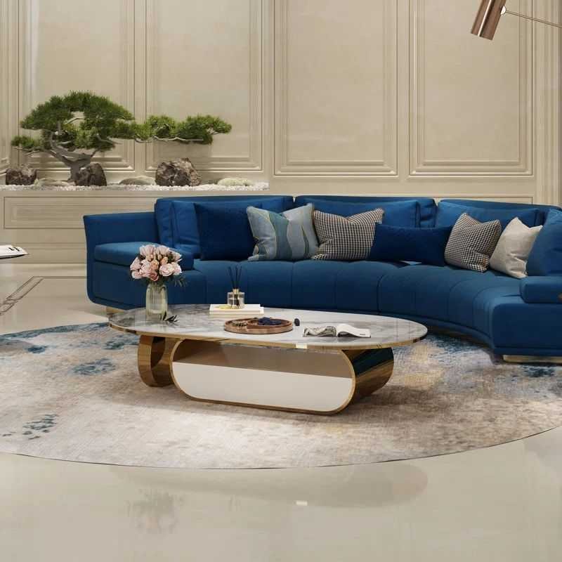Cressida Marble Luxury Center Table with Gold Frame - C... | Deleted | Cressida Marble Luxury Center Table with Gold Frame - C...