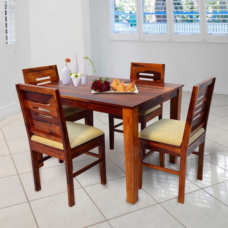 WoodFeast Dining Table Set | Sheesham Solid Wood with C... | Solid Wood Dining Table | WoodFeast Dining Table Set | Sheesham Solid Wood with C...