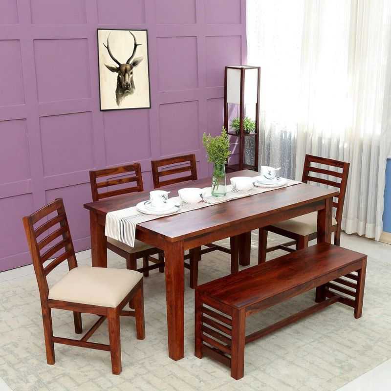 TimberGather Solid Sheesham wood Dining Table Set | Sol... | Solid Wood Dining Table | TimberGather Solid Sheesham wood Dining Table Set | Sol...