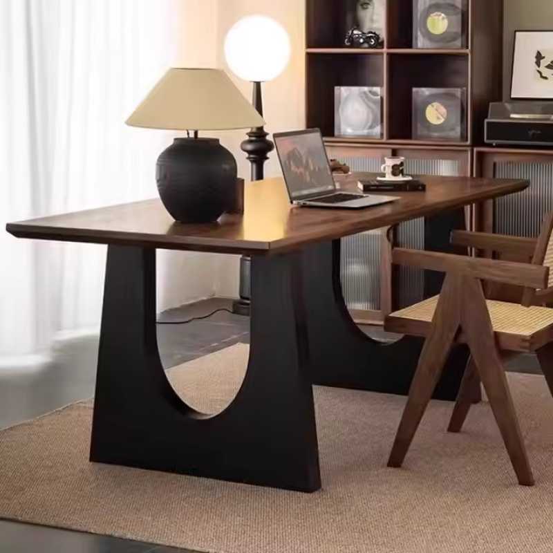 Modern Slab Dining Table | U-Shaped Metal Legs Modern D... | Live Edge Dining Table | Modern Slab Dining Table | U-Shaped Metal Legs Modern D...
