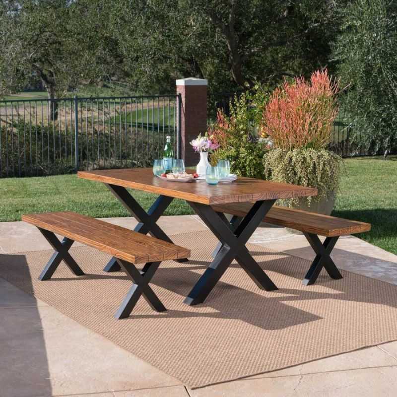 Solid Acacia Wood Dining Table | Rustic Patio Table wit... | Solid Wood Dining Table | Solid Acacia Wood Dining Table | Rustic Patio Table wit...