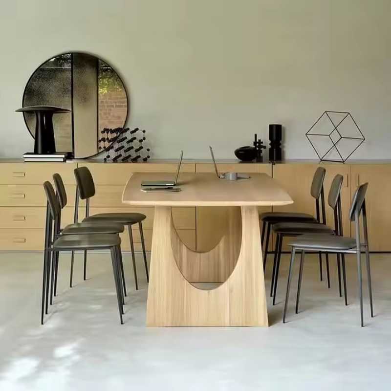 Scandinavian Mango Solid Wood Dining Table | Sculptural... | Solid Wood Dining Table | Scandinavian Mango Solid Wood Dining Table | Sculptural...