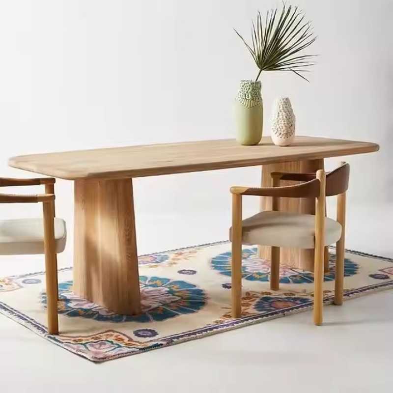 Acacia Wood Pedestal Dining Table | Sculptural Minimali... | Live Edge Dining Table | Acacia Wood Pedestal Dining Table | Sculptural Minimali...