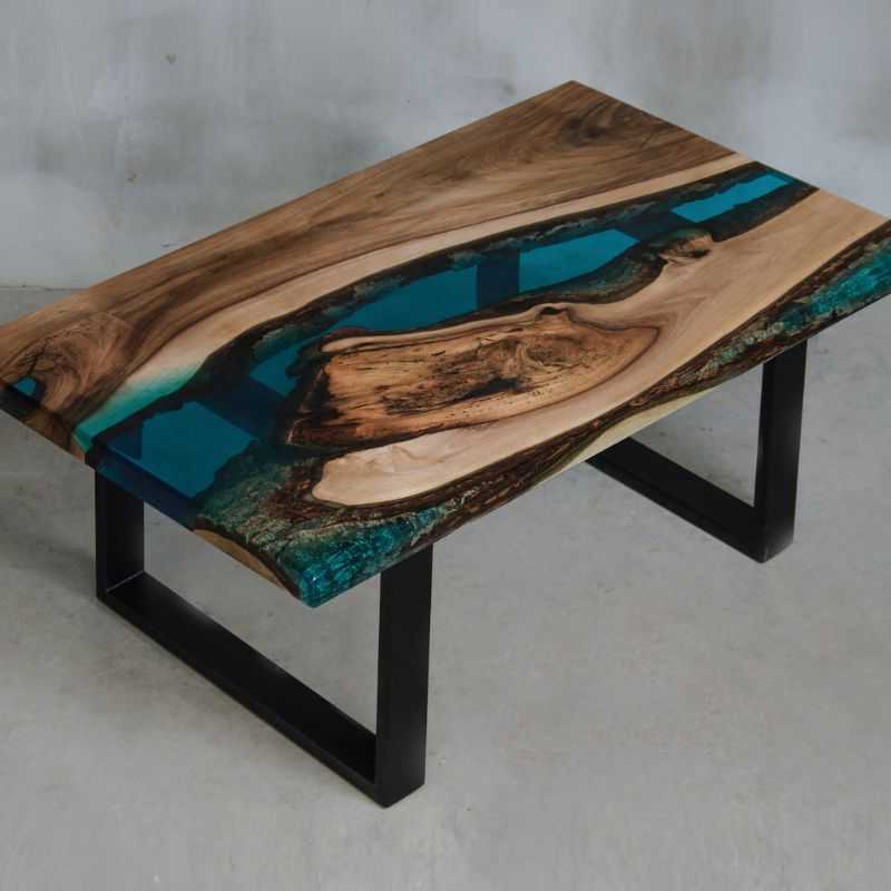 Handcrafted Epoxy River Dining Table | 6-Seater Live Ed... | Epoxy Resin Dining Table | Handcrafted Epoxy River Dining Table | 6-Seater Live Ed...