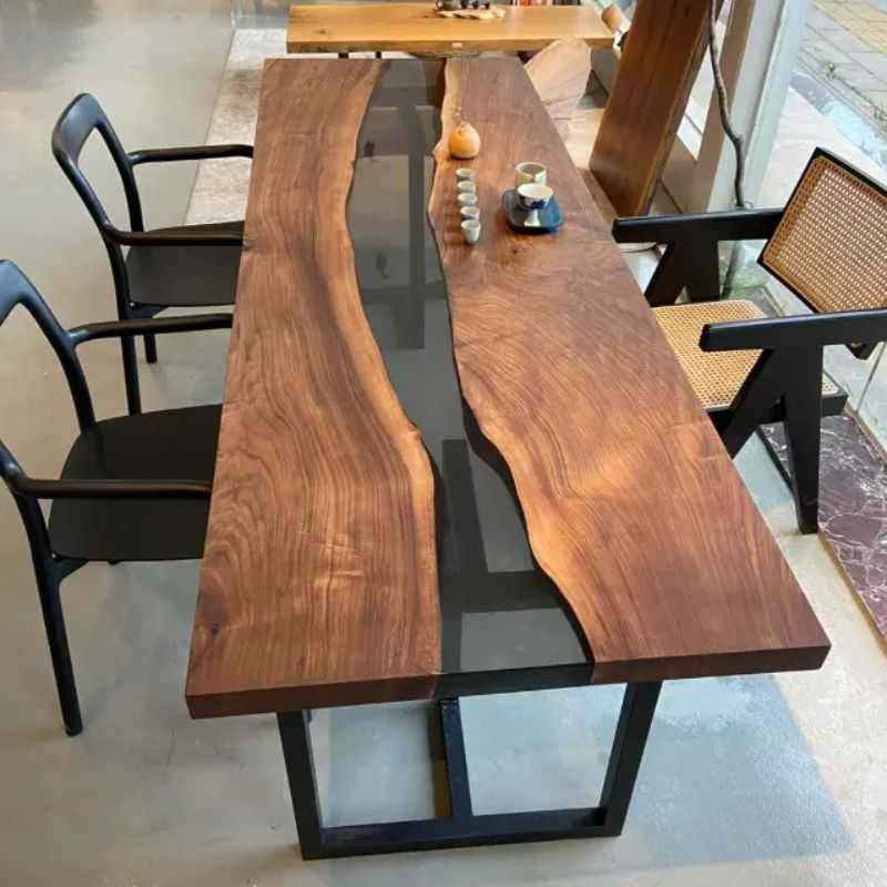 Luxury Acacia Wood Epoxy River Dining Table – 6 Seater ... | Epoxy Resin Dining Table | Luxury Acacia Wood Epoxy River Dining Table – 6 Seater ...