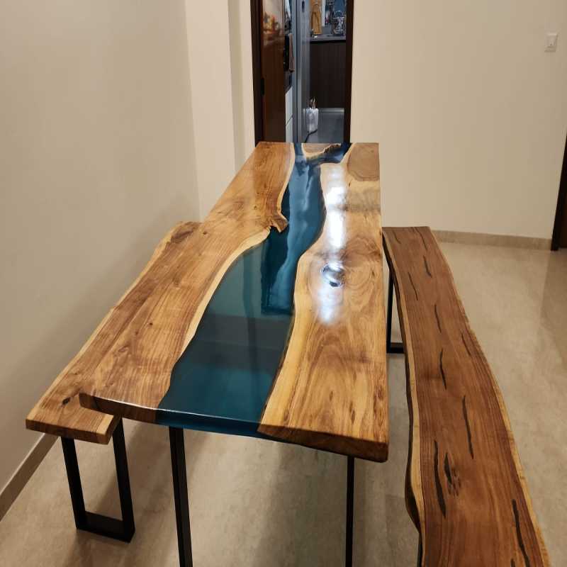 Epoxy River Dining Table in Acacia Wood | Customizable ... | Epoxy Resin Dining Table | Epoxy River Dining Table in Acacia Wood | Customizable ...