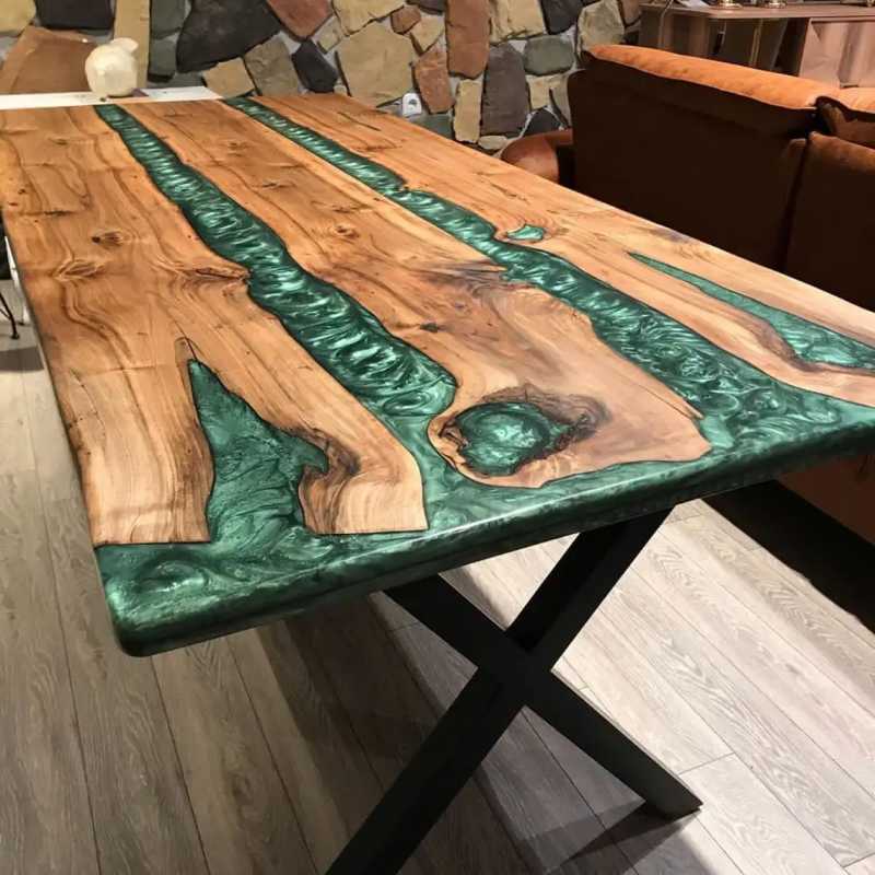 Varnishé Luxury Resin River Dining Table for Home, Offi... | Epoxy Resin Dining Table | Varnishé Luxury Resin River Dining Table for Home, Offi...