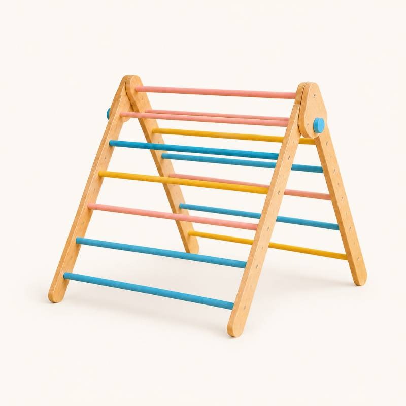 Wooden Pikler Triangle for Kids — Montessori Indoor Climber & Activity Toy