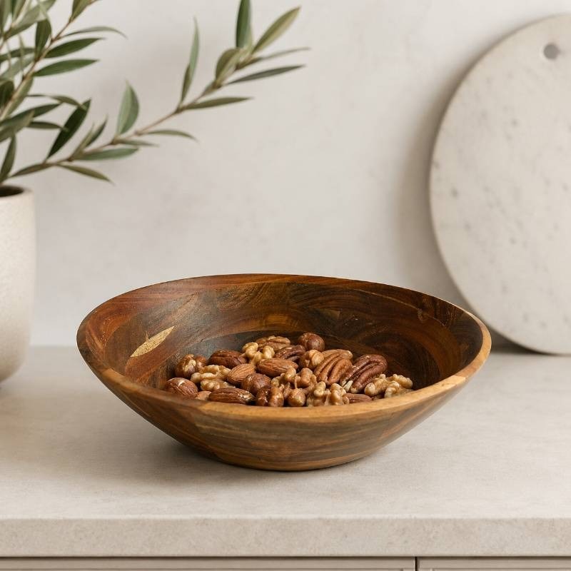 Multipurpose Wood Bowl | Multipurpose Wooden Bowl |Oval Wooden Bowl
