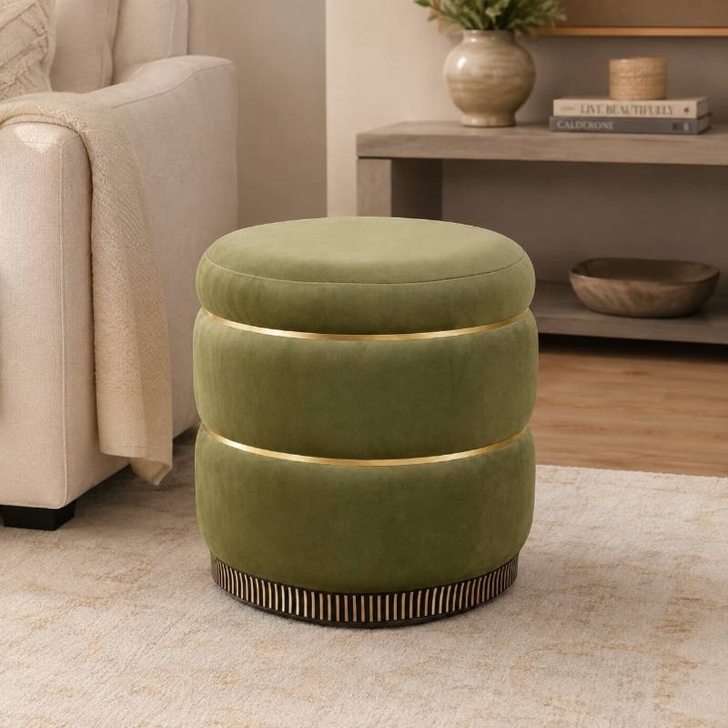 PlushPerch Upholstered Footstool