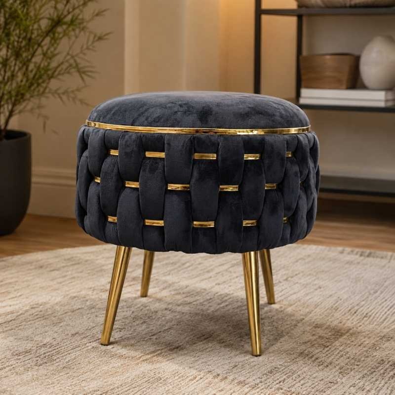BohoBliss Round Ottoman Pouffe