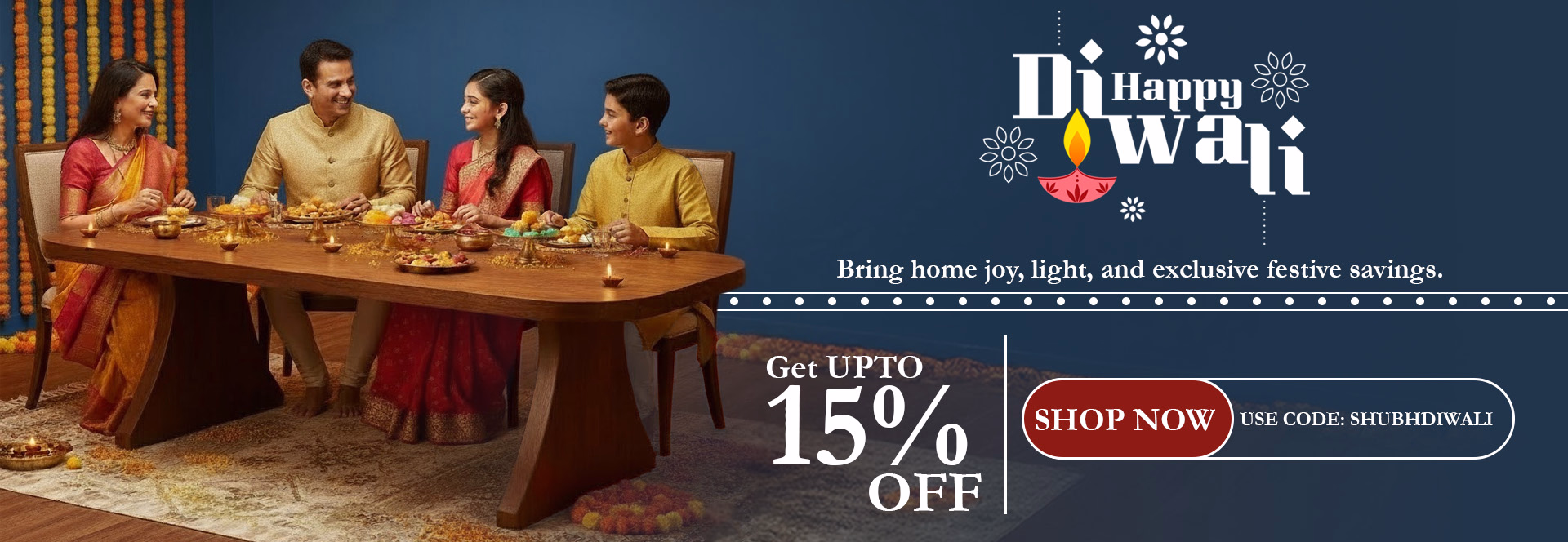 Celebrate a sparkling Diwali 2025 with joy, lights, and festive gifts. Explore our exclusive offers and make your Diwali special!