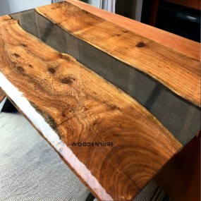 Dining Table | Epoxy Resin Dining Table | Black River Epoxy resin Table Epoxy Dining Table  Dinin...