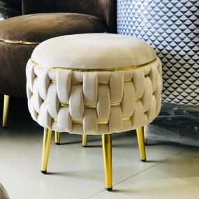 Seating | Stool | VelvetVista Upholstered Footstool