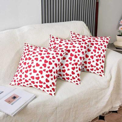 Home Decor | Cushion | LovePop Trio – Woodensure Satin Heart Print Cushion Cov...