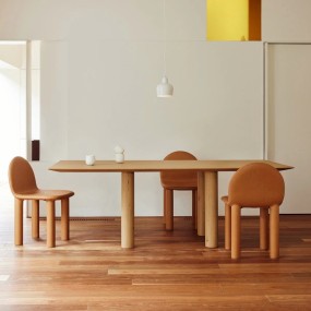 Mili Minimalist Solid Wood Acacia Dining Table – Modern 4/6/8 Seater | Modern desi...