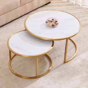 Centrello Marble Nesting Table Set of 2