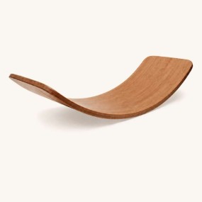 Natural Curved Wooden Balance Board for Kids – Wobble Rocker Board, Kinderboard