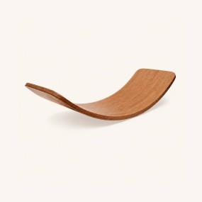 Natural Curved Wooden Balance Board for Kids – Wobble Rocker Board, Kinderboard
