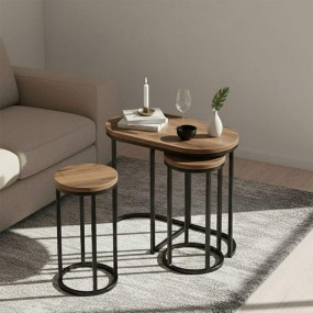 Round Nesting Table Set of 3
