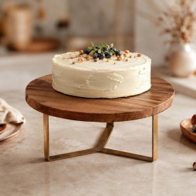 Cake Stand  With Golden Leg